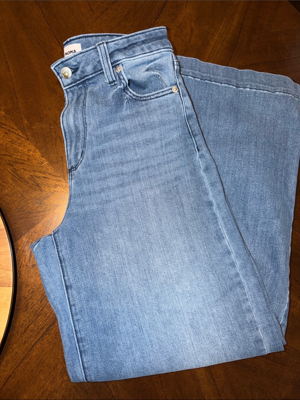 Sonoma Women's Straight Leg Jeans in Light Wash Blue